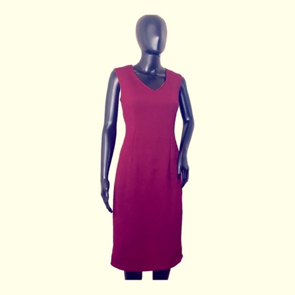 Emma & Michele Sleeveless Pencil Burgundy (Dark Red)  Dress  Sz 6